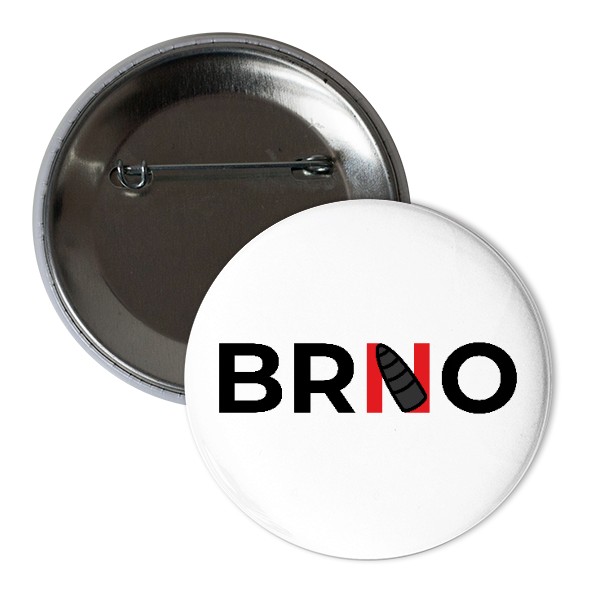 Button s potiskem The Brno Astronomical Clock